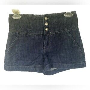 Express Women's High Waisted Chino Denim Shorts Minimalist Contemporary 0